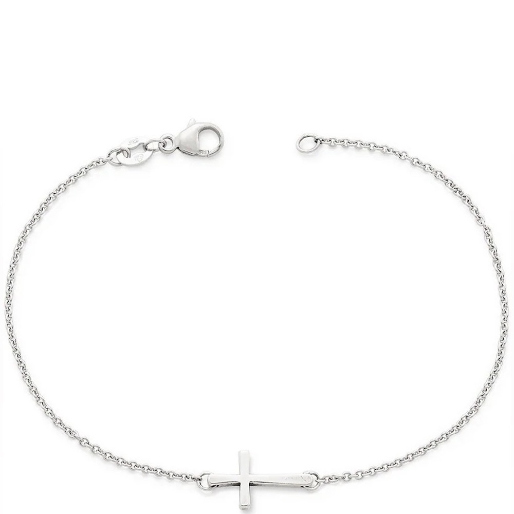Petite Latin Cross Link Bracelet